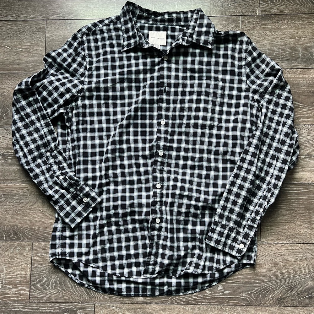 American Eagle Outfitters Black and White Plaid Shirt